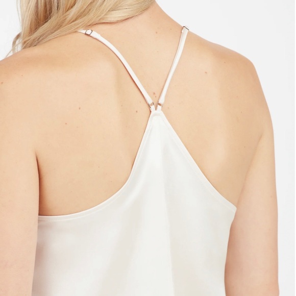 SPANX Ivory Satin Razor Back Cami - M - Picture 4 of 6